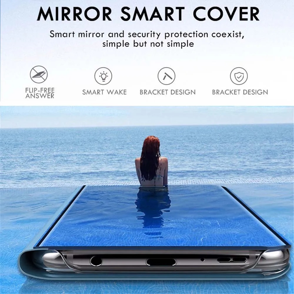 Shockproof Case for Xiaomi Mi Max 3 Luxury Smart Mirror Flip Cover On Xiaomi Mi Max3 Fundas Accessory. 