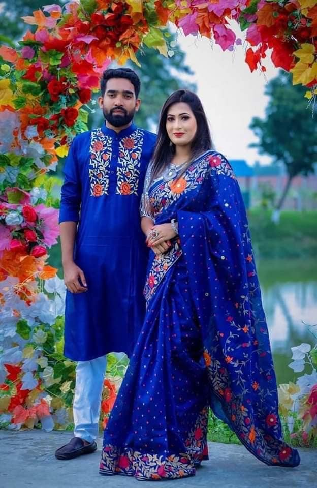 Occasional Dress/Couple Set/Matching Dress/Traditionally Dress/Sari And Panjabi
