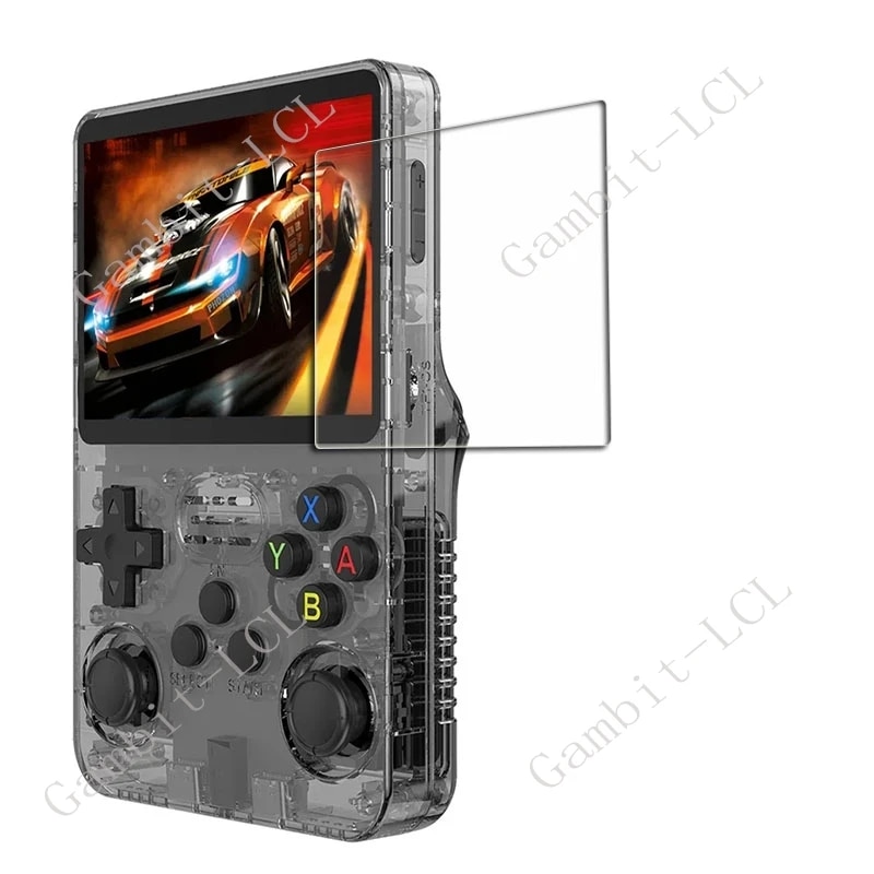2PCS FOR R36S 3.5Inch Player Games Tempered Glass Protective ON Data Frog R36S 9H HD Screen Protector Film Cover. 
