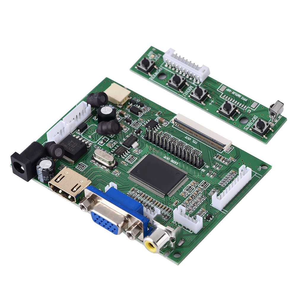 7" 50Pin High Resolution 1024X600 Display Screen  HDMI+VGA+2AV Driver Board For Raspberry Pi. 