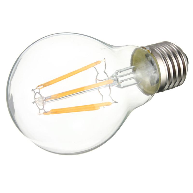 E27 E14 LED 6W COB Edison Retro Filament Light Tungsten Globe Lamp Bulb AC 110V 220V  360 Deg CE (Warm White). 