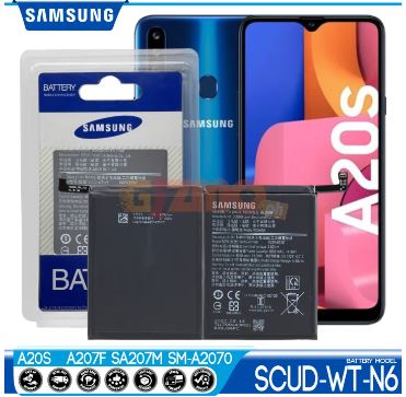 Samsung Galaxy A20s Battery Original Quality and Capacity Model SCUD-WT-N6 Fit for A 20s SM-A207F/DS SM-A207F. AMIMA Gizmo Built In Replacement Same Size as Authentic Smart Phone Batteries, Support Fast Charger Long Lasting. 