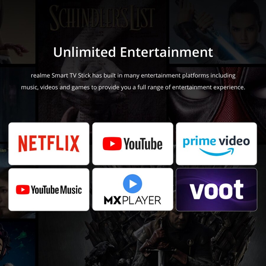 Global Version realme 4K TV Stick 2GB 8GB ARM Cortex A53 Quad Core Bluetooth 5.0 HDMI 2.1 Smart TV Stick 4kp60. 
