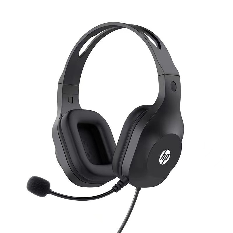 HP/HP DHH-1601 Over-the-Ear 3.5 Dual Plug Headset for School Unit Audio-visual Computer Headset with Microphone. 
