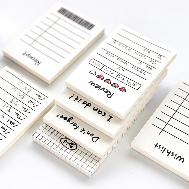 Panda Online 50 Sheets Basic Memo Pad Check Wishlist Weekly Plan Time Manage Diary Note Memo Paper Diary Journal Decorative Scrapbooking