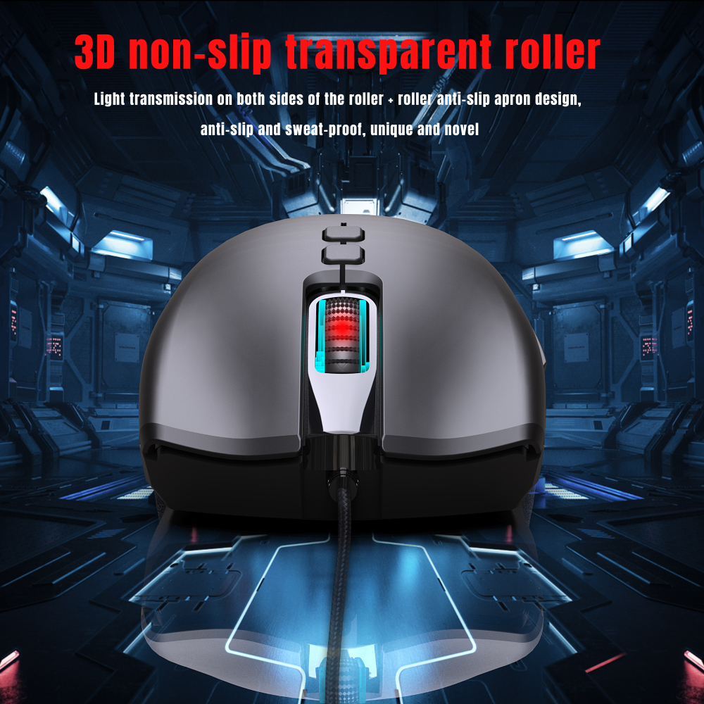 A883 Colorful Luminous 7D Gaming Mouse Gaming Wired Mouse 6400dpi Adjustable Support Macro Programming Gaming Mouse For PC. 