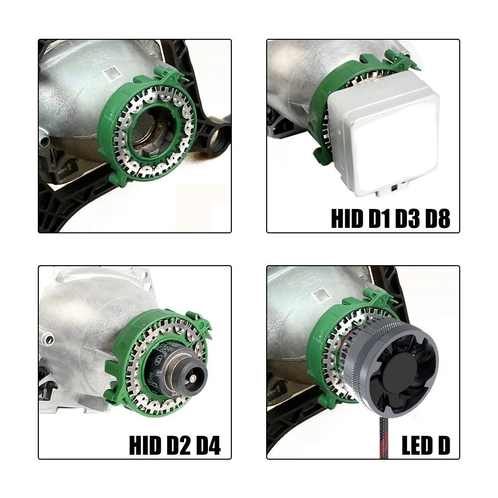 D1S D1R D1C D2S D2R D2C D3S D3R D3C D4S D4R D2H D8S LED HID Xenon Bulbs Socket Base Adapter Holder Retainer for Projector 2pcs. 