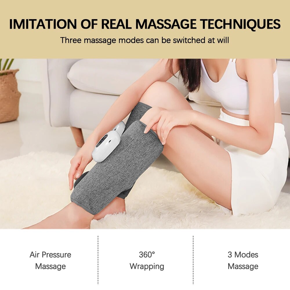 Smart Leg Massage 3 Modes Vibration Leg Air Compression Massager Wireless Electric Air Compress Foot Air Pressure Massage. 