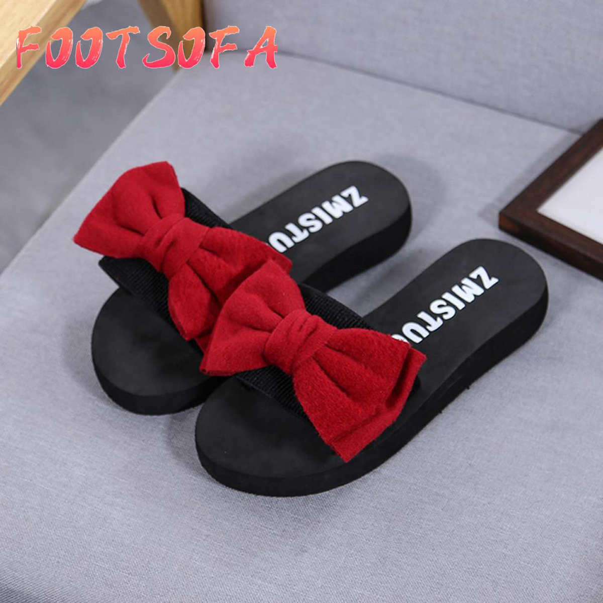 flip flops with bow on top
