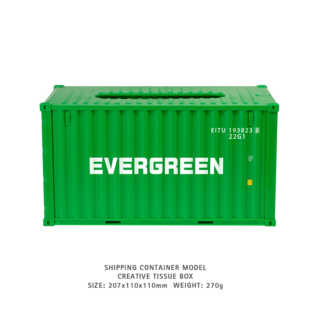 Docker Shipping Container Model Tissue Boxes Desktop Paper Holder Storage Napkin Case Organizer Ornament Special Container Box. 