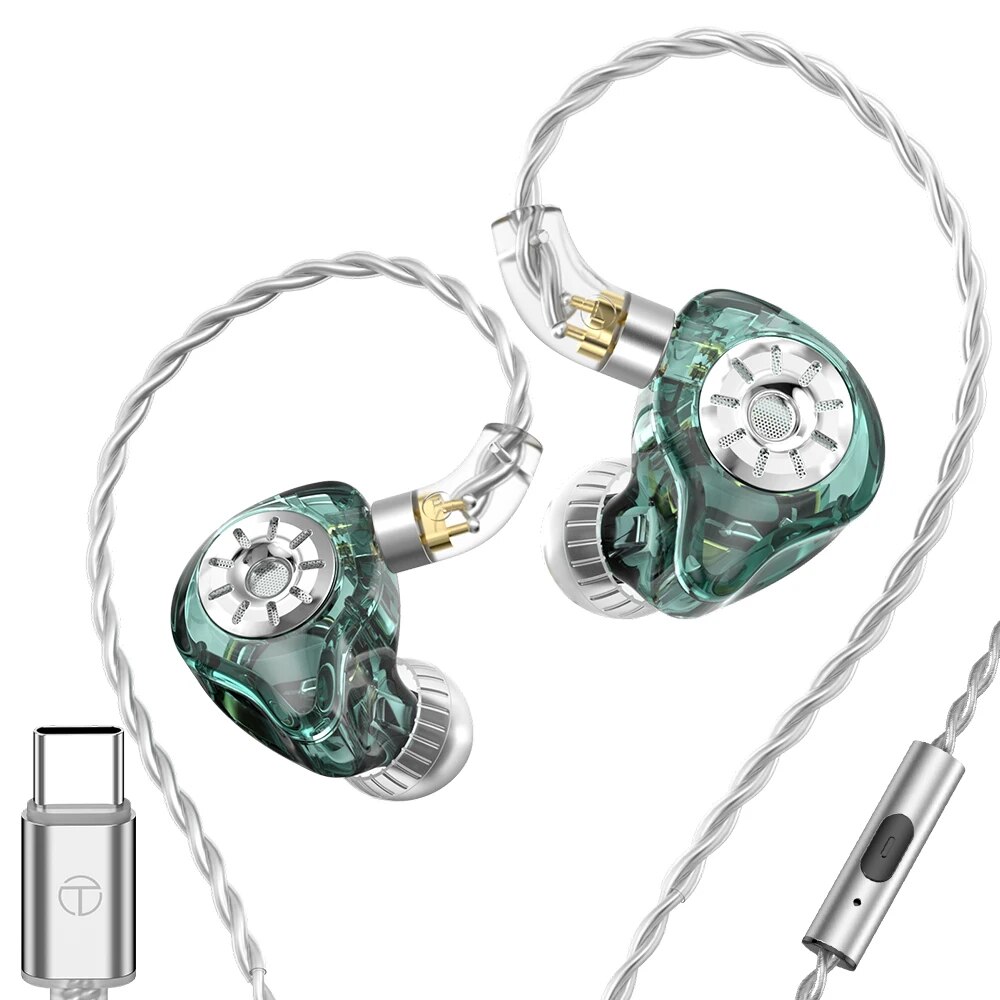 TRN ST1 PRO In-Ear Earphone 1DD 1BA Hybrid Driver Wired with Tuning Switch Headphone Cancelling HIFI Earbuds Bass Headset. 