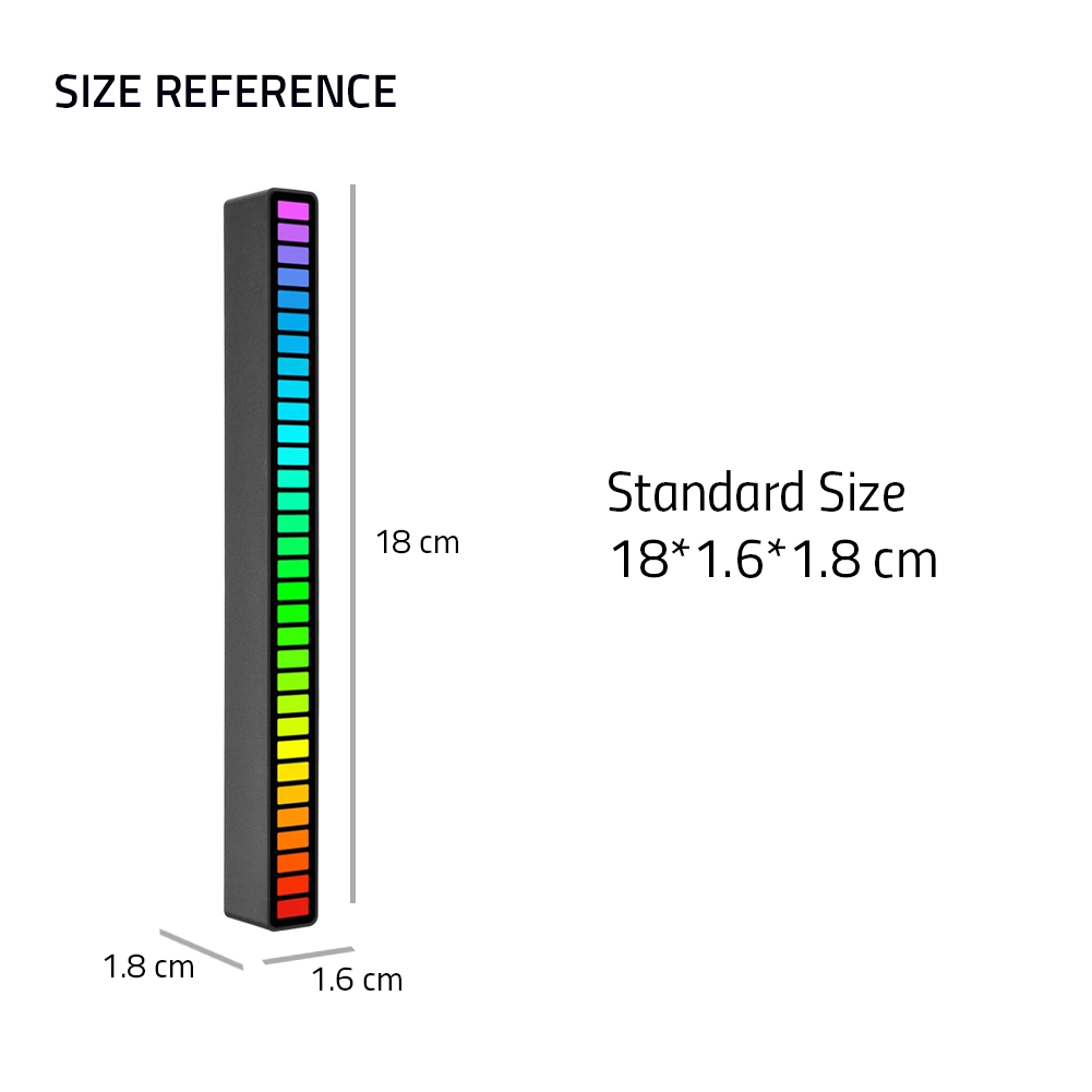 RGB Light Bar RO-9 Sound Reactive LED Spectrum Equalizer Dancing RGB Sound bar Music Light For Gaming PC or Home Decoration. 