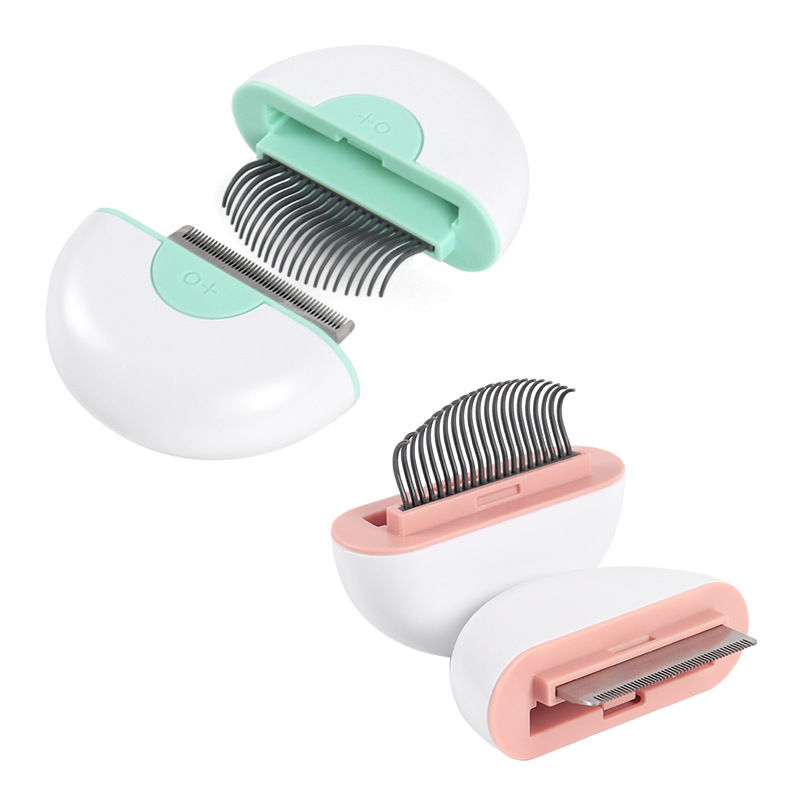 PSM pet dual-purpose long dual function massage removing floating fur, cat hair comb for opening knots, divine tool. 