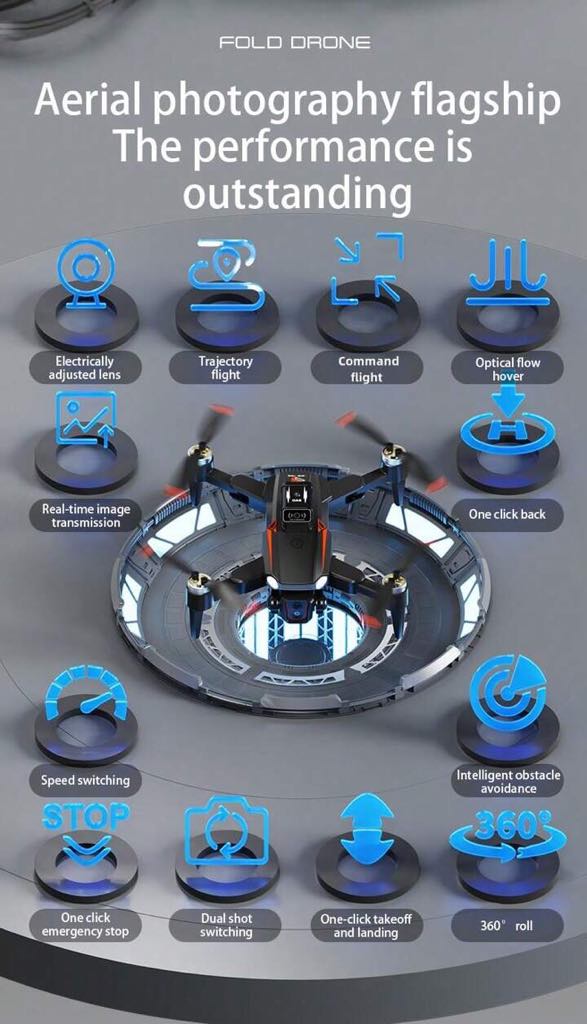 JS26H Display Screen Remote Control Long Battery Life HD Aerial Photography Drone, Brushless Motor Quadcopter, High Cost-Performance Beginner-Friendly Model. 