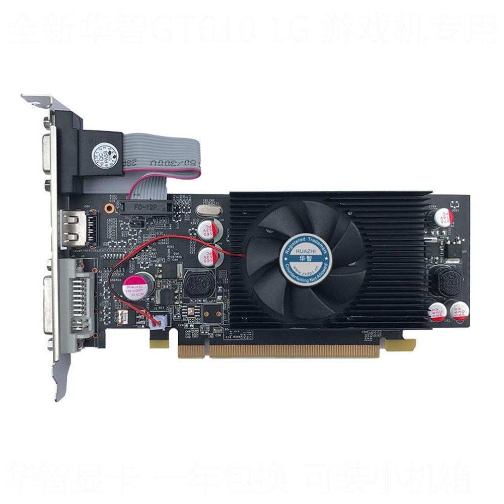 Geforce Chipset Video Graphics Card GT610 1GB DDR2 for PC and LP Case