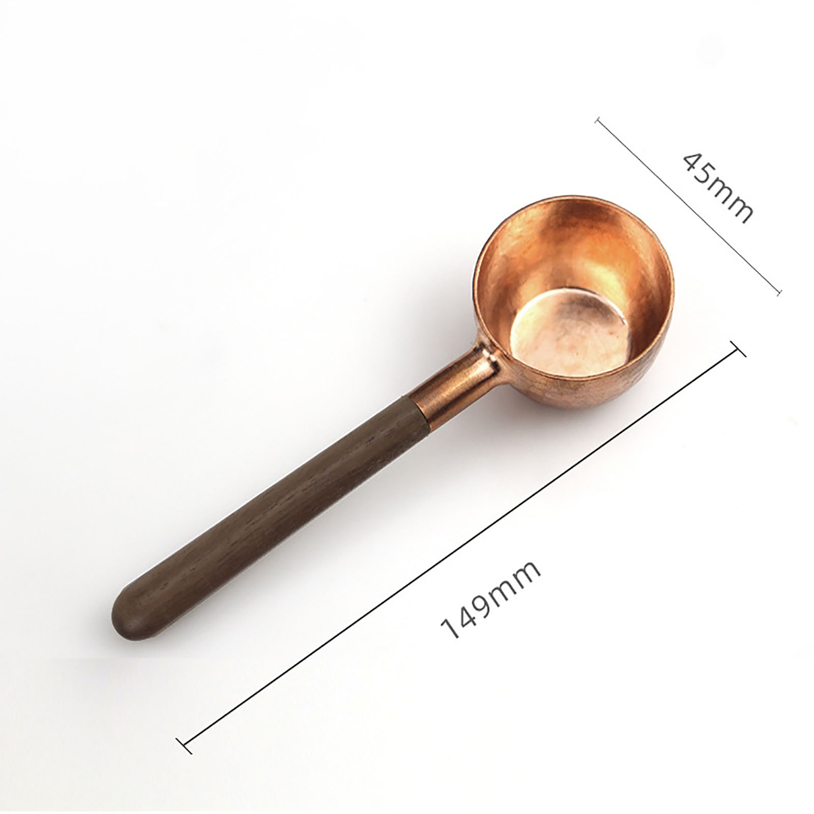 GC Measuring Spoons, Black Walnut And Red Copper Measuring Tablespoon, Wood Handle Coffee Scoop, Multifunction Coffee Measuring Spoon For Coffee Tea Soup. 