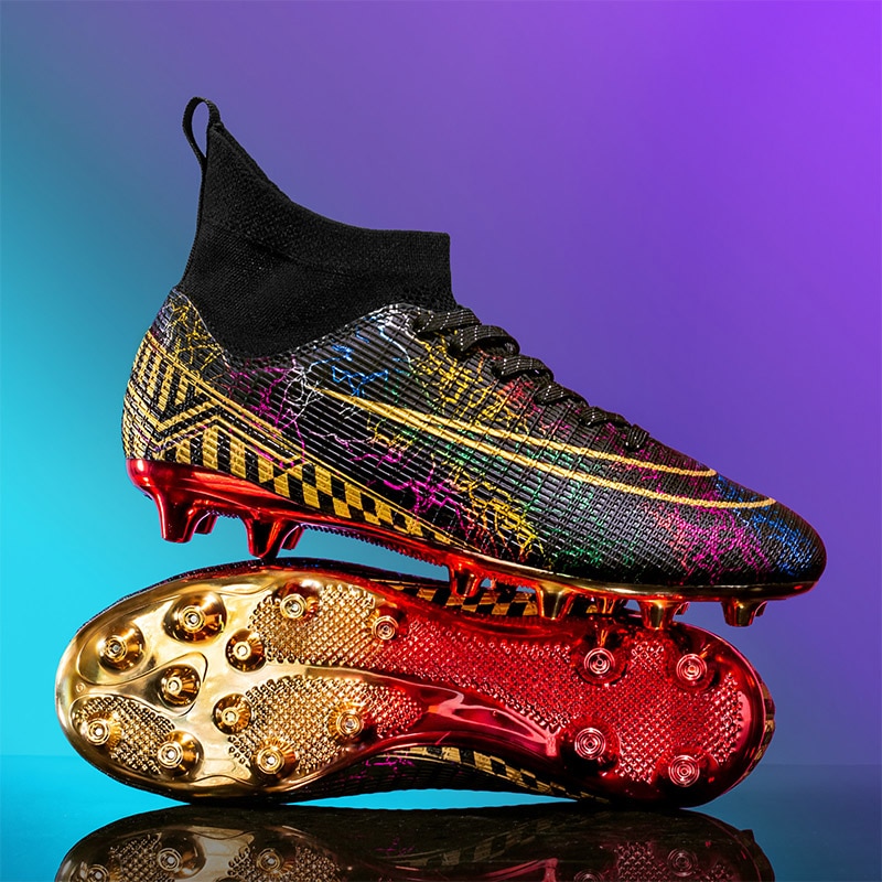ALIUPS Size 35-46 Golden Soccer Shoes Sneakers Cleats Professio2023nal Football Boots Men Kids Futsal Football Shoes for Boys Girl. 