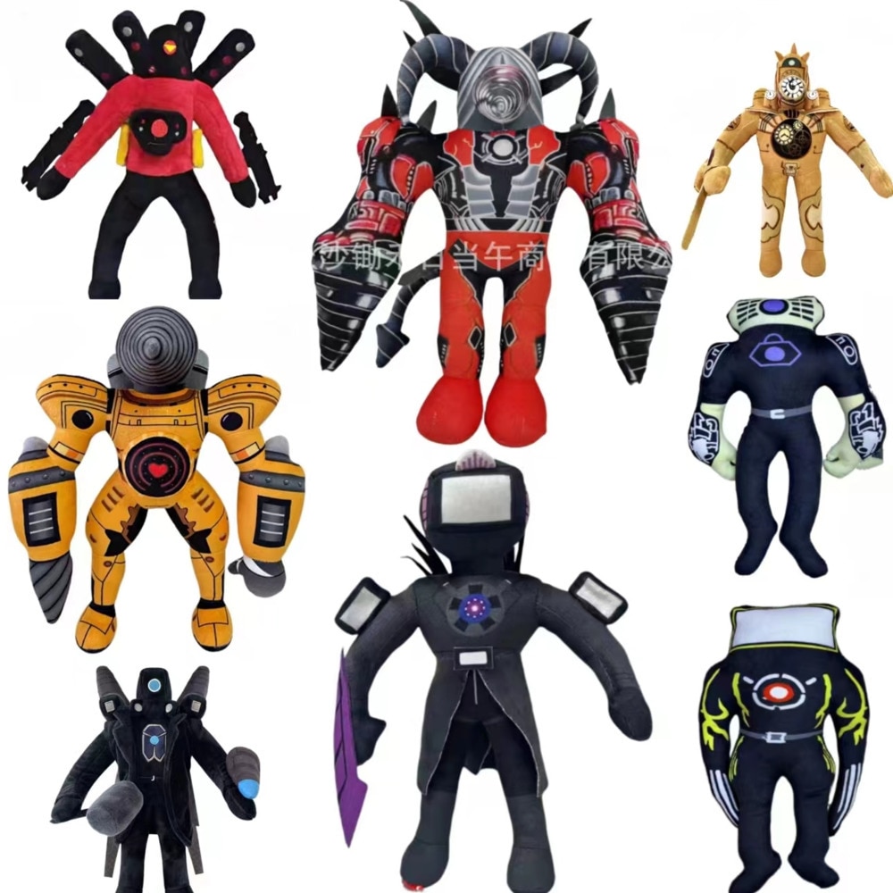 Skibidi Toilet Titans TV Man Speakerman Cameraman Plush Toy Titans Drill Man Clock Speaker Man Camera Man Plushie Soft Toy