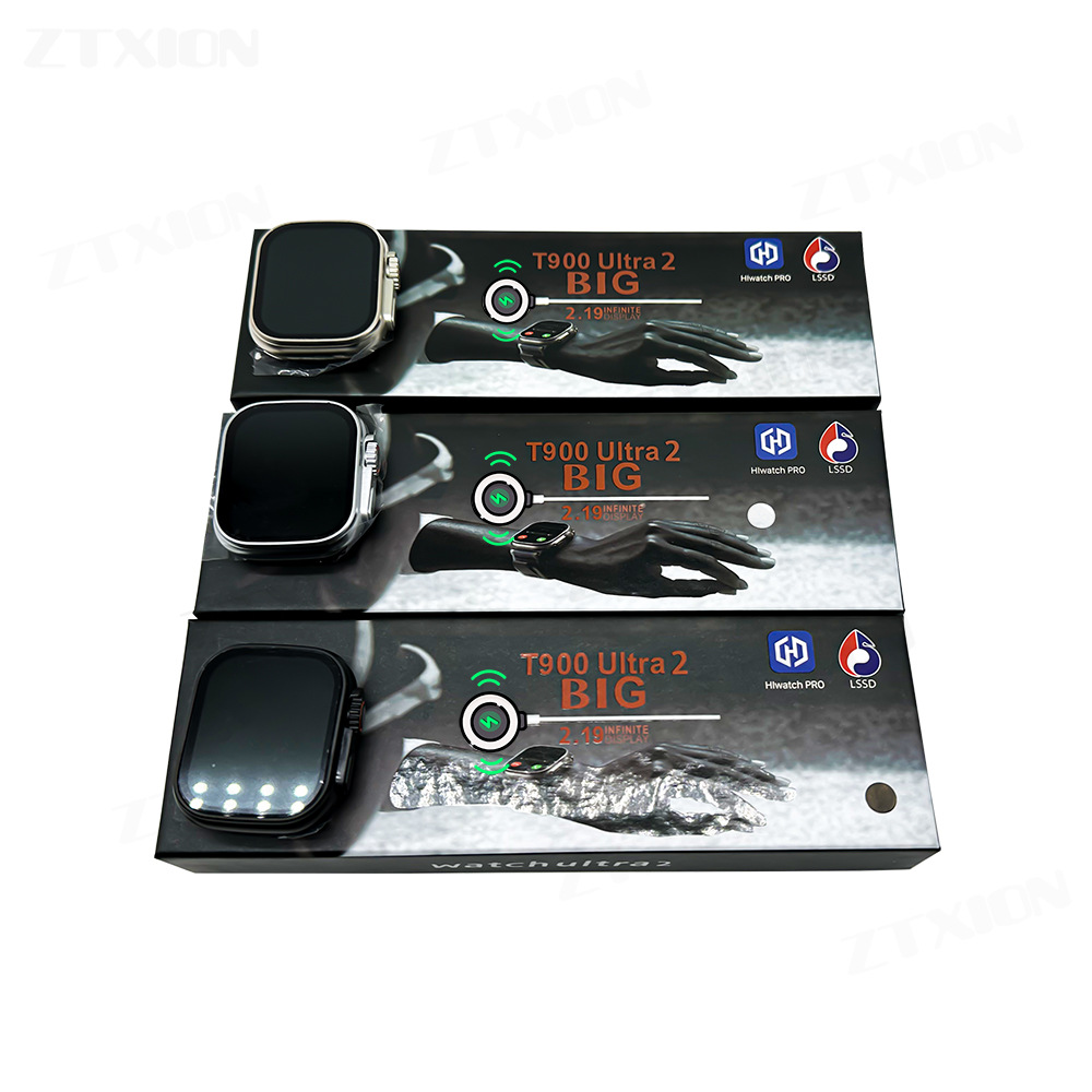 The new T900 Ultra 2 Hiwatch Pro APP smart watch Huaqiang North Dynamic Island touch screen gestures. 