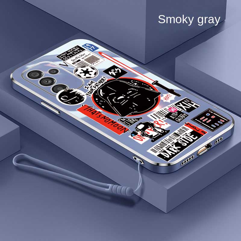 Samsung Galaxy S23 FE samsung s23FE S21 S20 FE Luxury Star Wars Casing Square Edges Plating Back TPU Soft Case Cover. 
