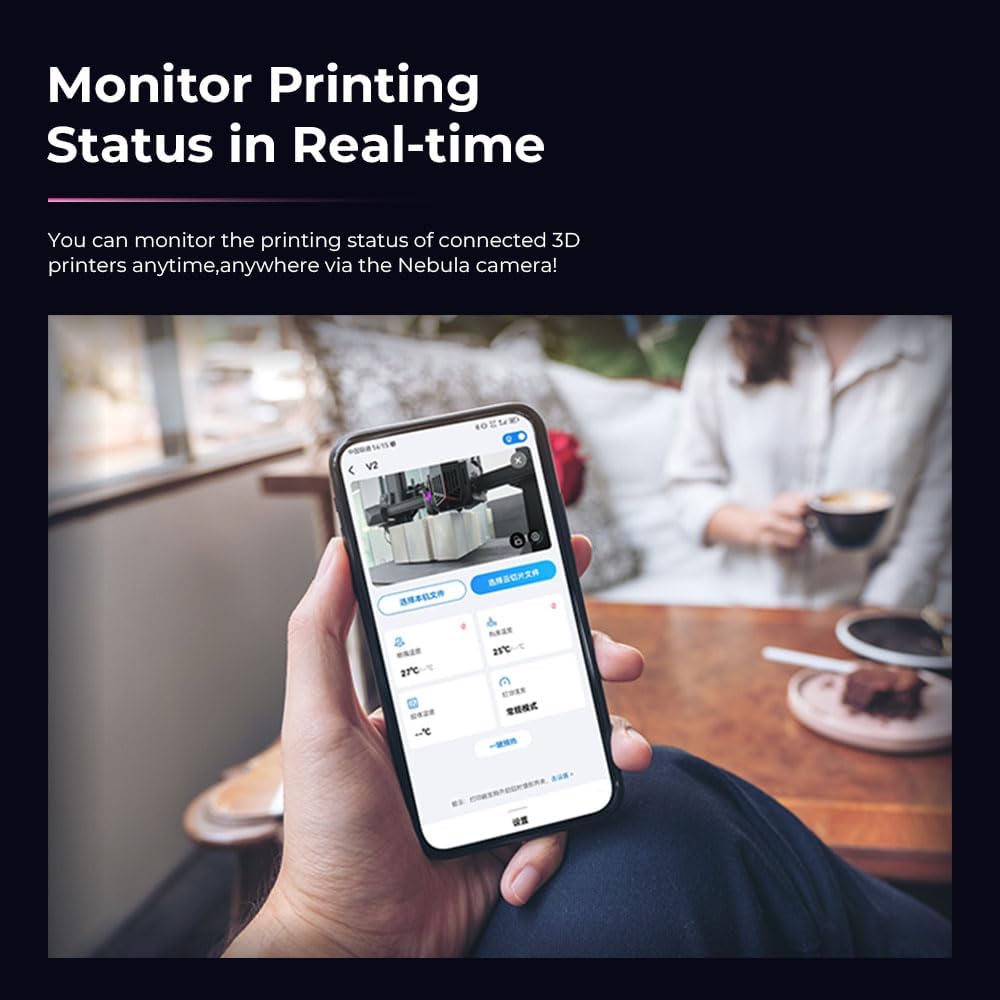 Creality 3d Official Nebula Camera Upgrade 3D Printer 1080 HD Camera Spaghetti Detection Real-time Monitoring Time-lapse Filming. 