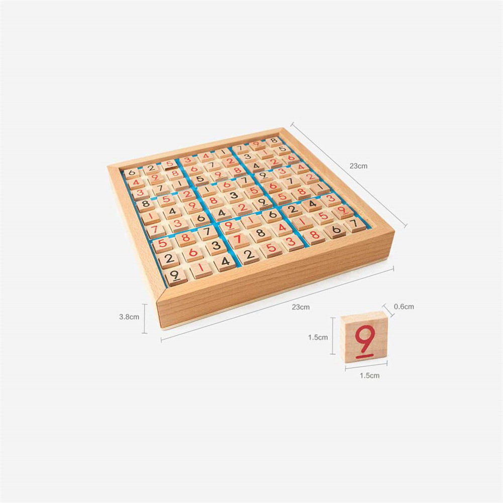 Sudoku Chess Digits 1 to 9 Intelligent Fancy Educational Wood Toy for Kids Adults. 