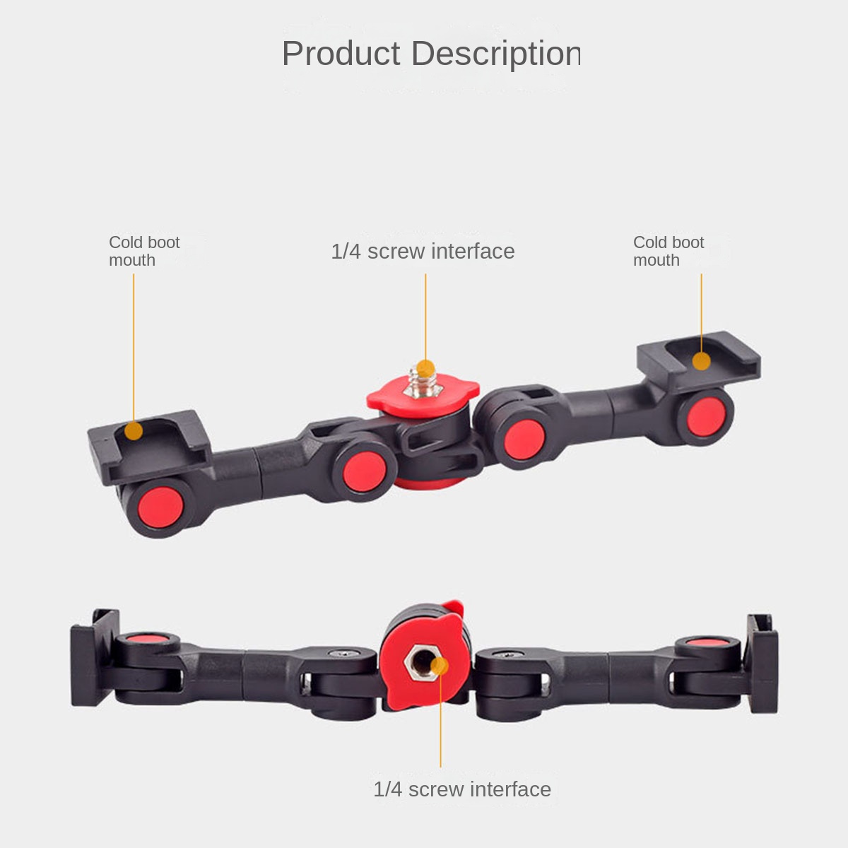 1 Piece Rotatable Multifunctional for Cold Shoe Mount Adapter with Phone Clip. 