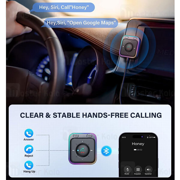 Joyroom JR-CB3 Receptor de Bluetooth BT 5.3 Receptor Inalámbrico ENC Reducción de Ruido Adaptador de Audio Para Automóviles. 