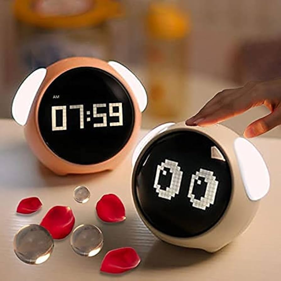 For-Xiaomi Cute Expression Alarm Clock. 