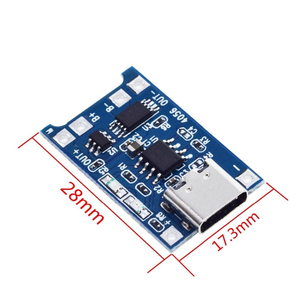 TYPE C TP4056 Charging Module 5V 1A Micro USB With Current Protection 18650 Battery Charger Circuit Adapters TP4056 Circuit TP4056 Charging Module Type C TP4056 Low Price Circuit. 