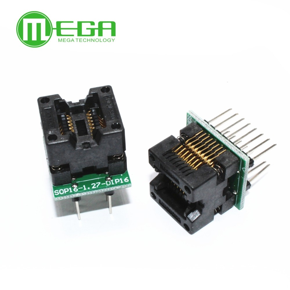 【happy one】SOP16 DIP16 SOP16 turn DIP16 SOIC16 to IC Programmer adapter Socket 150mil. 