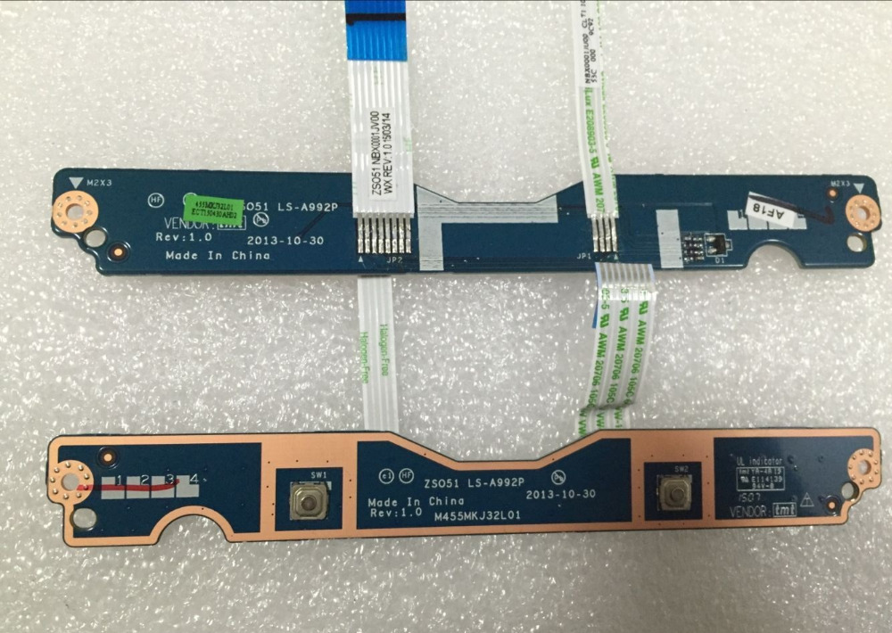 WZSM NEW Touchpad Button Board for HP 15-G 15-R221tx 15-S touch board left Right Keypad LS-A992P 749651-001 M455MKJ32L01. 