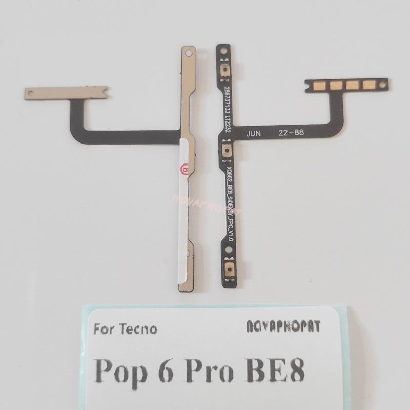 Top For Tecno Pop 6 Pro BE8 Power On Off Volume Up Down Ribbon Power Button Flex Cable