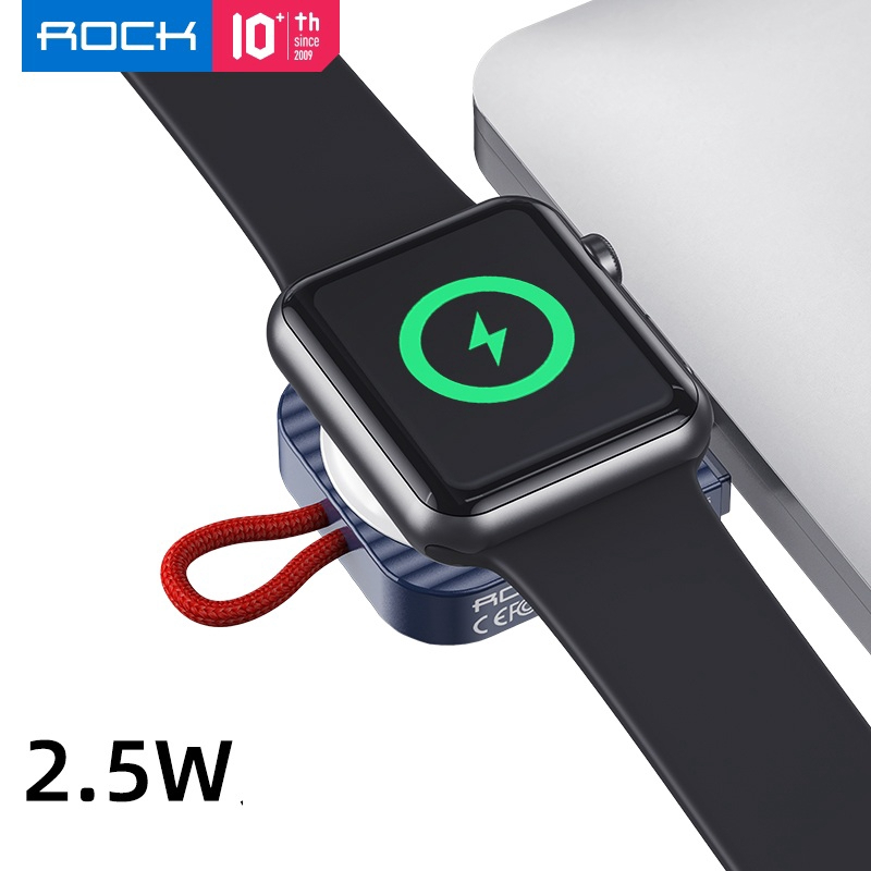 Rock Apple watch Series 7 6 se 5 4 3 2 Magnetic Wireless Charger/ iWatch USB Charger Dock/ 2.5W Fast Charging