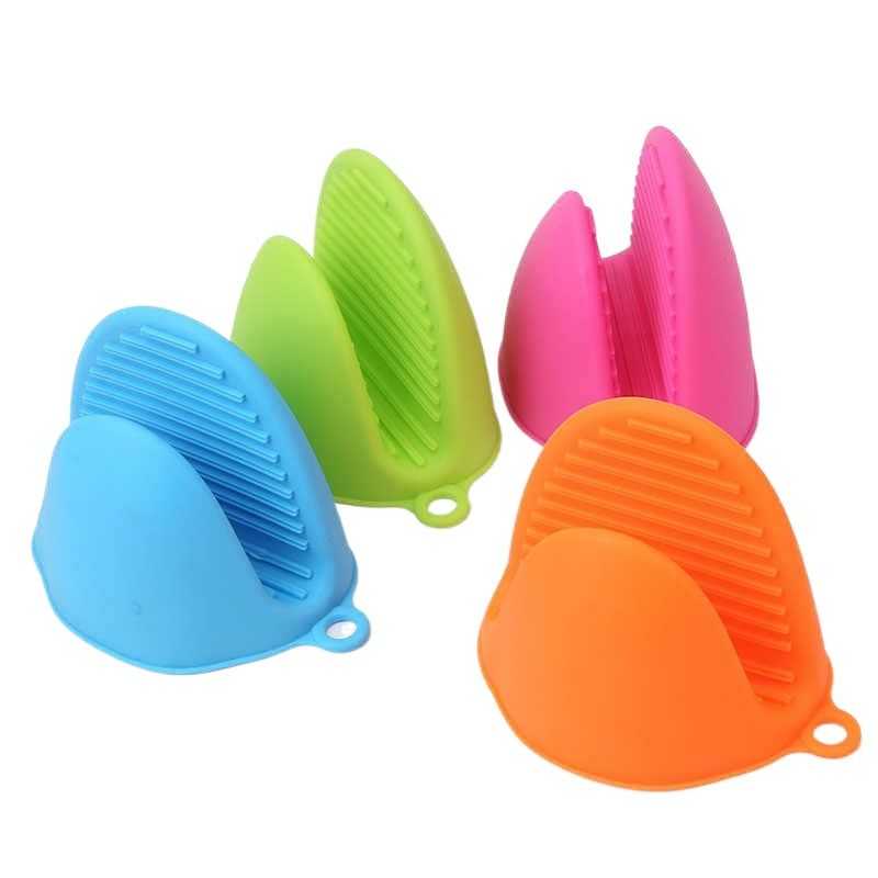 2 PCS Silicone Kitchen Organizer Insulated Heat Pot Clips Microwave Oven Gloves Hot Plate Clip Anti-scald Thicken. 