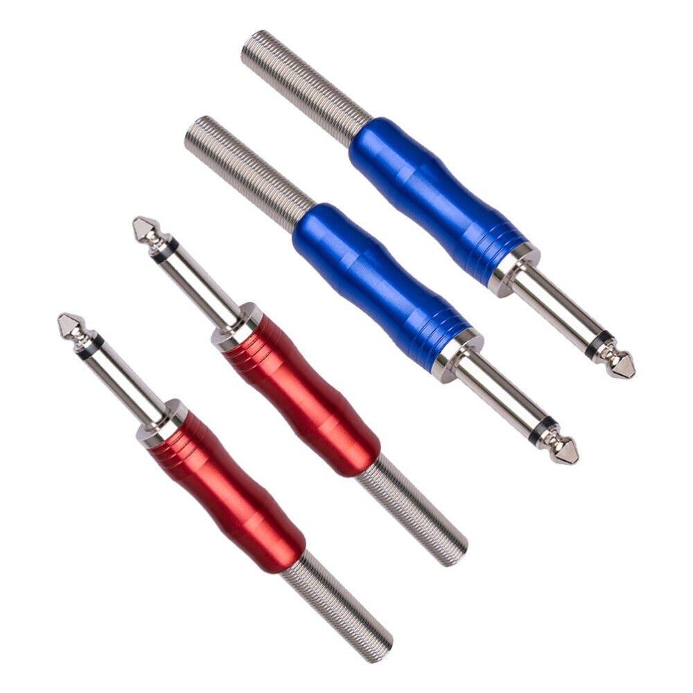 6.5/6.35mm Copper Nickel Plating Mono Channel Microphone Audio Connector Soldering Joint Plug 4 pcs