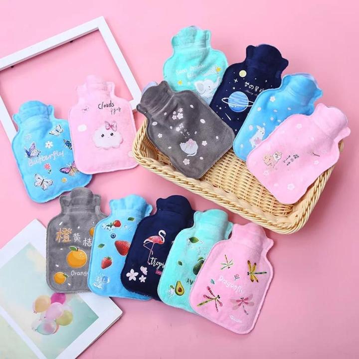 Insulated Water Bag Soft Small Hot Water Pack School Students Girls Pocket Hand Feet Warm Water Bottle Bag. 