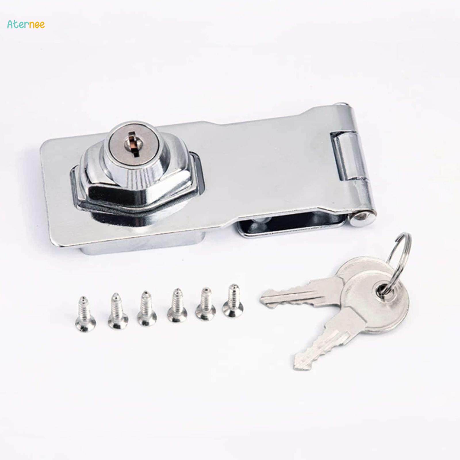 Twist Knob Keyed Locking Hasp, Cabinet Locks with Keys, Universal Easy Installation Hasp Lock, Tool Box Locks Cabinet Knob Lock for Cupboard. 