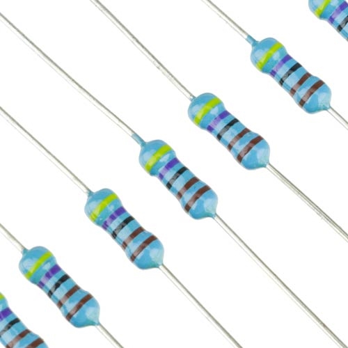 50Pcs- Tolerance 1% 47K Ohm Resistor 47K Ohm Carbon Film Resistor 47K Ohm 1/4W Resistance 0.25 Watt Fixed Resistors 2 Pin Leads. 