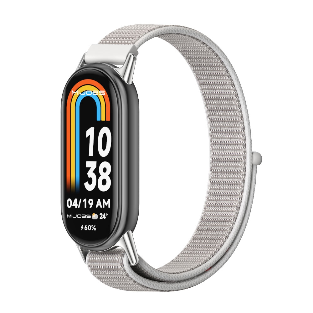 (New)Mijobs Breathable Nylon Loop Watch Band For Xiaomi Mi Band 8