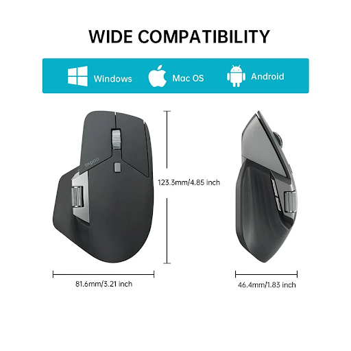 Rapoo MT760L Bluetooth (Dual Mode) Light Black Mouse. 