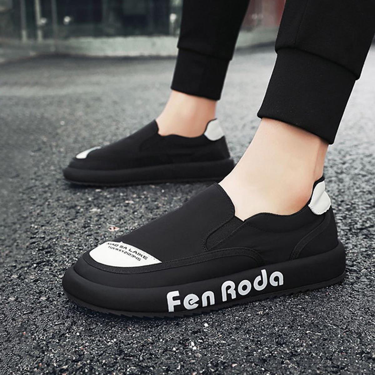Woodpecker Ice Silk Shoes Men's Summer Breathable Thin Canvas Casual Board Shoes Slip-on Men's Soft Sole Shoes Men's Super Soft