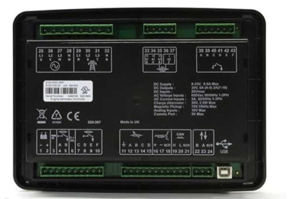 Deep Sea Electronics DSE6120 Auto Mains (Utility) Failure Control Module for Generator. 