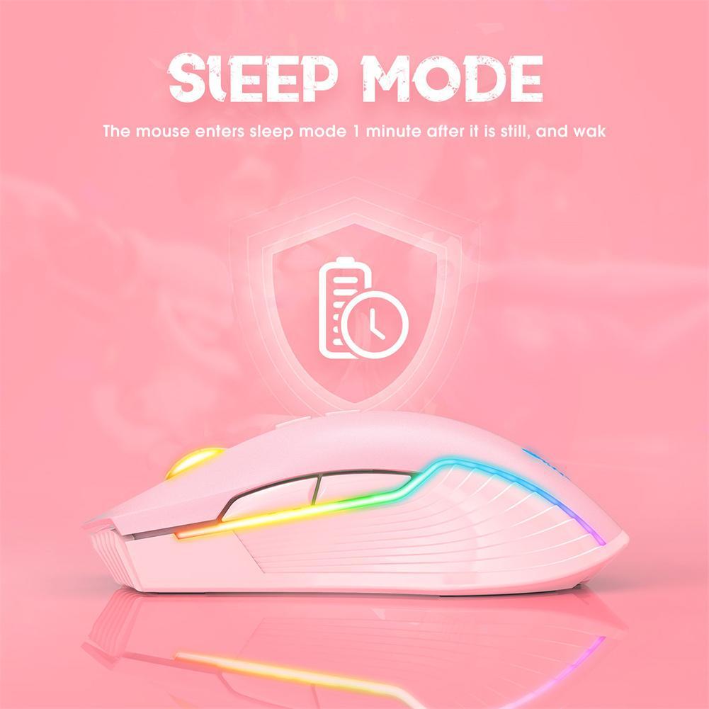 Onikuma Cw905 Rgb Backlit Wireless Gaming Mouse Rechargeable Computer Mice Up To 3600 Adjustable Dpi. 