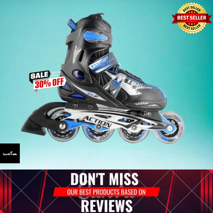 Inline Skate Roller Shoes For Adults Pair Black High