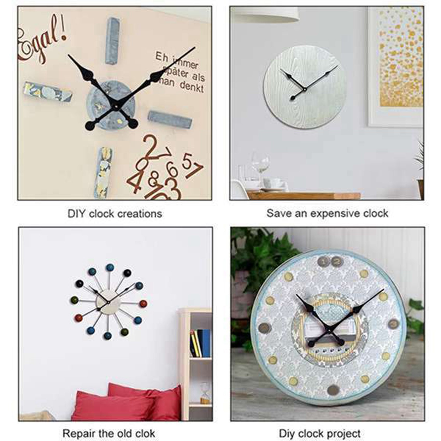 16mm Quartz DIY Wall Clock Motor Kit Movement Mechanism Big Spade Clock Parts Repair Replacement Movement.