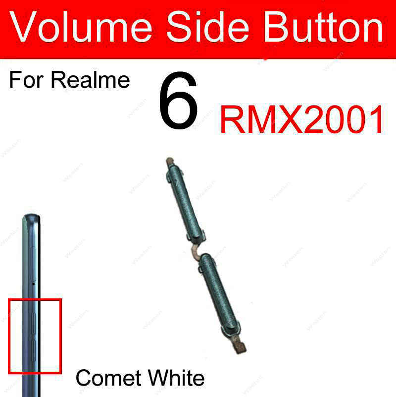 Power Volume Out Side Key Side Button For Realme 7 7 Pro 6 6 Pro 7i 6i 6S 4G 5G External Volume Button + Power ON OFF. 