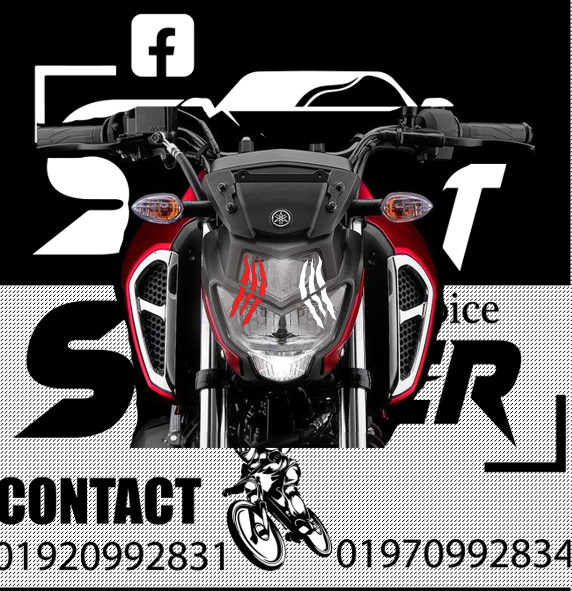 fz v3 head light sticker available premium quality // eye sticker //new headlight sticker. 