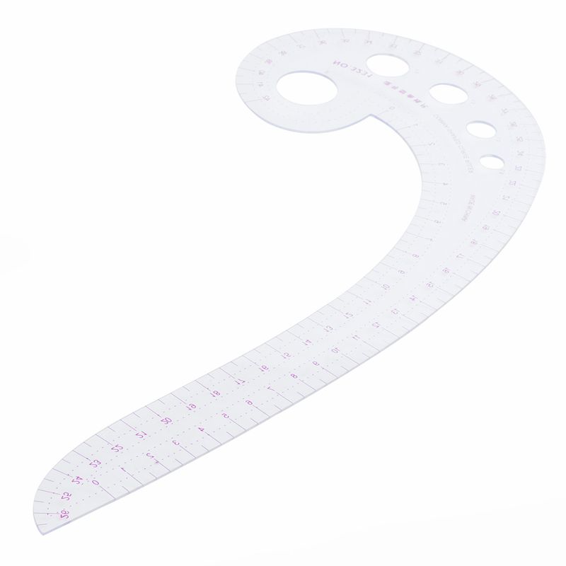 New ODIAL(R) 11.8" Long Comma haped Platic Tranparent French Curve Ruler pline. 