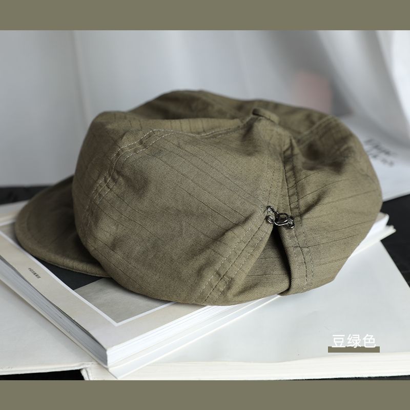 Blockbuster return丨lazy Japanese cotton and linen berets, women's spring and summer streets, versatile hats, three-dimensional shaped, newsboy hats. 